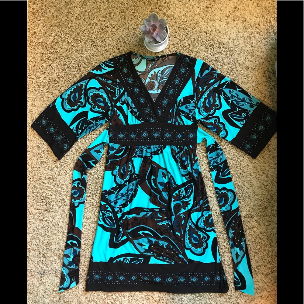 Kimono Style Knee Length Dress
